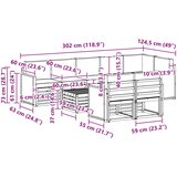  Setovi sofa Čvrsto drvo akacije | shoptok.hr