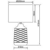 Brilliant Stona lampa ILYSA 1xE14/40W/230V bela/siva | Eponuda.com