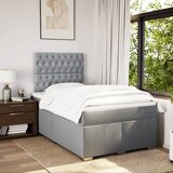  Krevet s oprugama i madracem svjetlosivi 120x190 cm od tkanine | shoptok.hr
