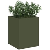  Vrtna saksija Maslinasto zelena 32 x 32 x 40 cm Čelična vrata | shoptok.hr