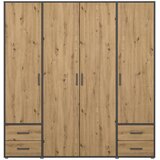 Rauch Möbel omara s klasičnimi vrati, siva, hrast artisan | Shoptok.si