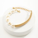 Fenzy elegantna zapestnica z umetnimi biseri, zlate barve | Shoptok.si