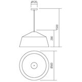  Redo 01-1102 - Visilica na sajli AYLA 1xE27/42W/230V, prečnik 56 cm, zlatna | Eponuda.com