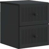  Stenski nočni omarici Črna 33 x 34,5 x 40 cm Inženirski les, (5000209511) | Shoptok.si