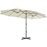 Vanjski suncobran s aluminijskim stupom 460 x 270 cm pješčani | shoptok.hr