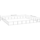 vidaXL kavez za pse srebrni 64 m² čelični | shoptok.hr