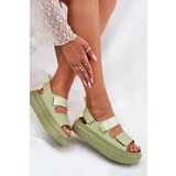 Boto Women's Platform Sandals With Velcro Green Nitepira | Shoptok.si