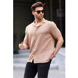 Madmext Camel Men's Short Sleeve Shirt 6706 Cene