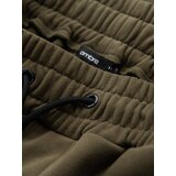 Ombre Fitted men's printed short sweat shorts - olive | Shoptok.si