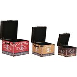  Set ukrasnih kutija Home ESPRIT Smeđa Pisana Poliuretan Drvo Vintage (3 Dijelovi) | shoptok.hr