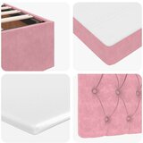  Otomanski posteljni okvir z vzmetnicami roza 160x200cm žamet, (22053811) | Shoptok.si