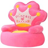 vidaXL vidaLX Plišasti otroški stol Princess roza barve Cene