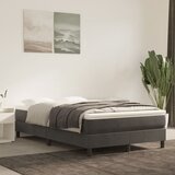  Okvir za krevet s oprugom tamnosivi 120 x 200 cm baršunasti | shoptok.hr