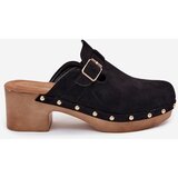 Boto Women's Heeled Slippers With Buckle Black Veldexina | Shoptok.si