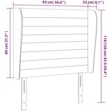  Uzglavlje s u&amp;scaron;ima svjetlosivo 93x23x118/128 cm od tkanine Slike