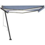  Automatska tenda sa senzorom LED 450x350 cm plavo-bijela | shoptok.hr