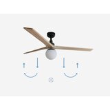 Faro 34282-11L - Plafonski ventilator KLIM L 1xE27/15W/230V borovina/crna + daljinski upravljač | Eponuda.com