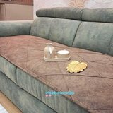  Set sedalnih prekrivača Cotex Kocka (Tri dela) za trosed, dvosed I fotelju - Svetlo braon | Eponuda.com
