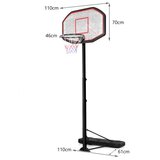  Stalak za košarku, košarkaški koš, prijenosni koš, dim. 220-305 cm | shoptok.hr
