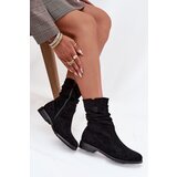 Boto Insulated Women's Booties With Wrinkled Shaft On Flat Heel Krisia | shoptok.hr