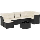  8-dijelni set vrtnih sofa od poliratana s jastucima crni | shoptok.hr