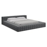 Makamii Tamno sivi tapecirani bračni krevet s podnicom 160x200 cm Akela – | shoptok.hr