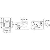 Villeroy & Boch 4611R0RW Venticello CeramicPlus viseča brezrobna WC školjka | Shoptok.si