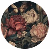  Okrugla fototapeta - Flowers on a turquoise background 280x280 | shoptok.hr