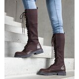 Gemre Brown slip-on boots with flexible shaft Veradi | Shoptok.si