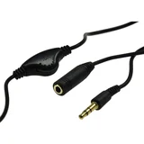 Podaljšek za slušalke z nadzorom glasnosti 3,5 mm stereo jack 1 m
