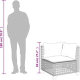  Kutna vrtna sofa s jastucima bež od poliratana | shoptok.hr