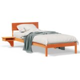  Konstrukcija postelje z vzglavjem Voskast rjav 80 x 200 cm, (5000125969) | Shoptok.si