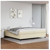  Okvir Za krevet s oprugama krem 200x200 cm od umjetne kože | shoptok.hr