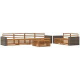 vidaXL Zunanja garnitura za sedenje 7 pcs Naravna Masiven les akacije, (5000281234) | Shoptok.si