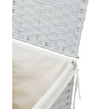 vidaXL Košara za perilo s pokrovom bela 46x33x60 cm poli ratan | Shoptok.si