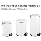 Wenko Bel jeklen koš za smeti s pedalom 30 l Leman – | Shoptok.si