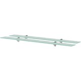 vidaXL Zidne police 2 kom staklene 100 x 20 cm 8 mm Cijene