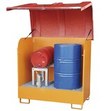 eurokraft pro Odlagališče za nevarne snovi s pokrovom iz fiberglasa, za 2 soda po 200 l, lakirano | Shoptok.si