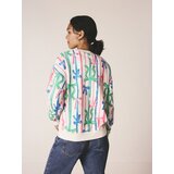 Next Sweater majica plava / travnato zelena / roza / bijela | shoptok.hr