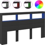 Maison Chic posteljno vzglavje - vzglavna omarica - nočna omarica led črna 180x17x102 cm, (21704143) Cene