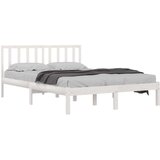  Posteljni okvir bel iz trdne borovine 200x200 cm, (20648255) | Shoptok.si