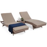  Bora-Bora ležaljka sa stolom u boji đumbira / smeđe melanže | shoptok.hr