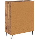 vidaXL Strani šal Star les 69,5 x 34 x 90 cm Inženirski les in železo | Shoptok.si