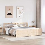  Posteljni okvir z vzglavjem 180x200 cm borovina, (21304474) | Shoptok.si