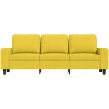 vidaXL Kavč trosed s stolčkom za noge rumen 180 cm blago, (20924698) | Shoptok.si