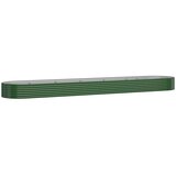  Visoka greda iz prašno premazanega jekla 507x100x36 cm zelena, (20981525) | Shoptok.si