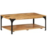  Stolić za kavu 2 razine 100x55x38 cm masivno drvo manga i čelik | shoptok.hr