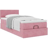  Otomanski okvir kreveta s madraca ružičasti 80x200cm baršunasti | shoptok.hr