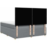  Krevet s oprugama i madracem svjetlosivi 200 x 200cm od tkanine | shoptok.hr