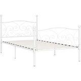 Okvir za krevet s podnicama bijeli metalni 100 x 200 cm | shoptok.hr